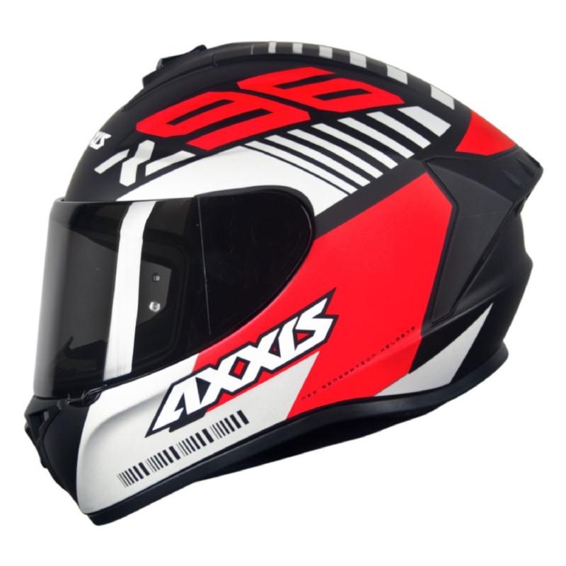 Capacete Axxis Draken Z96 Preto e Vermelho Fosco - Capacete de
